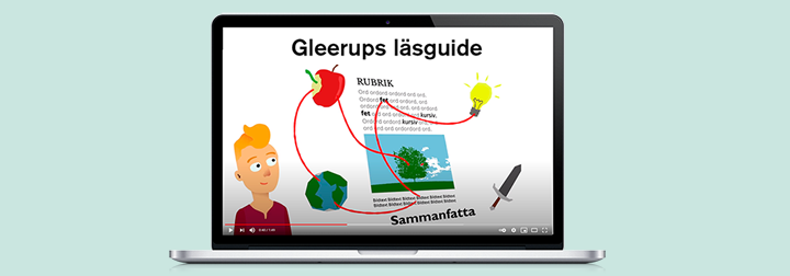 Läsguide för både grundskola och gymnasiet i Gleerups digitala läromedel