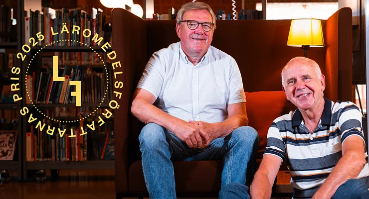 Foto på  Sven Larsson och Anders Ohlsson, författarduon som belönas med Läromedelsförfattarnas pris 2025