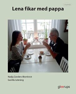 Läsglädje Lena fikar med pappa
