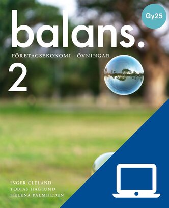 Balans 2, digitala övningar, lärare, 12 mån, Gy25